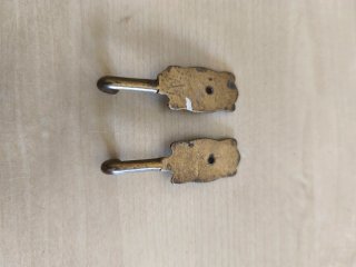 2 Ganchos decorativos florales metal