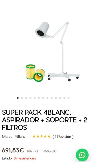 Aspirador pedicura y manicura 4blanc