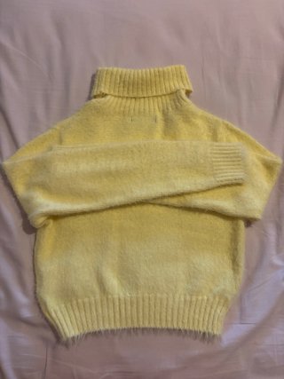 Jersey de punto amarillo mujer