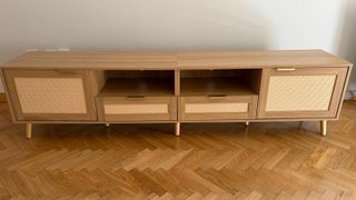 Mueble TV marca Modfu 1.80 m 2 puertas y 2 cajones