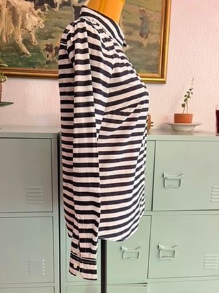 Pedro Del Hierro Striped Cotton Shirt Classic Style Excellent Condition