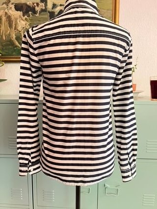 Pedro Del Hierro Striped Cotton Shirt Classic Style Excellent Condition