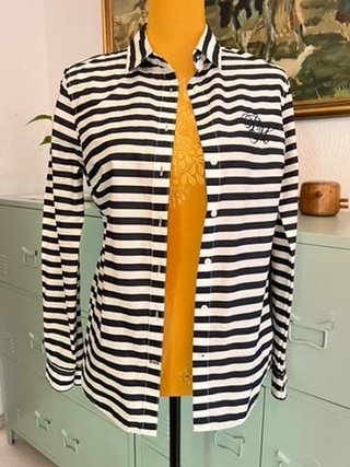 Pedro Del Hierro Striped Cotton Shirt Classic Style Excellent Condition