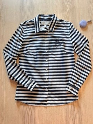 Pedro Del Hierro Striped Cotton Shirt Classic Style Excellent Condition