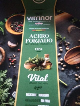 Sartén Magefesa Vitrinor Acero Forjado Ø24.Nueva