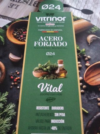 Sartén Magefesa Vitrinor Acero Forjado Ø24.Nueva