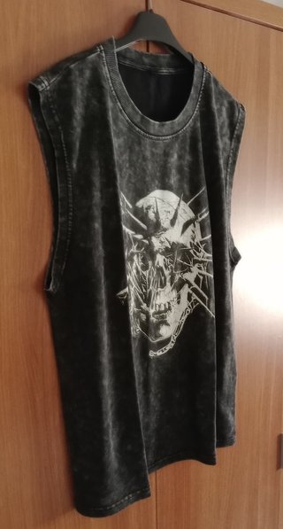 Camiseta sin Mangas Calavera Vintage