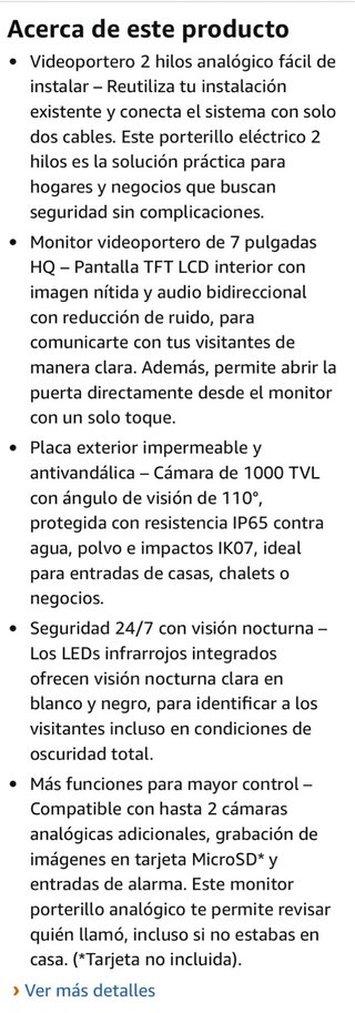 Videoportero Nivian Analógico 2 hilos