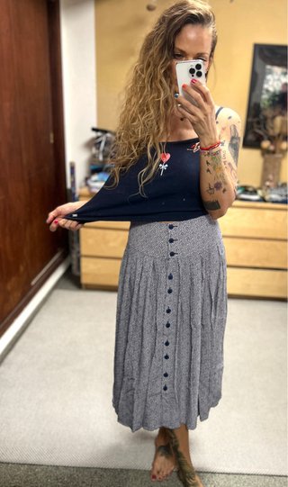 Top tirantes Pull&Bear +falda Vintage bolsillos *M