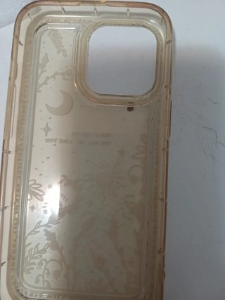 Funda móvil transparente con diseño floral