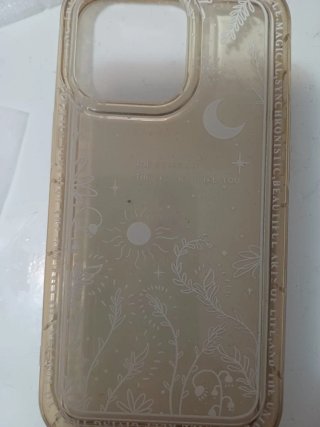 Funda móvil transparente con diseño floral