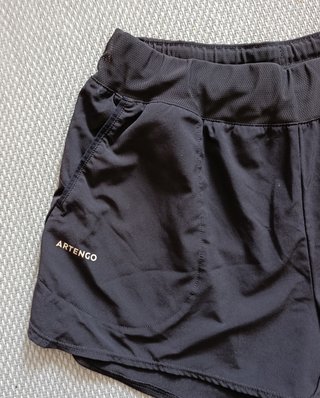 Pantalón Corto Deporte Artengo Negro Mujer Talla S