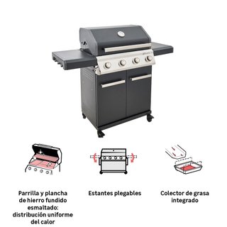 Barbacoa Gas Naterial 4 Quemadores (Leroy Merlin)