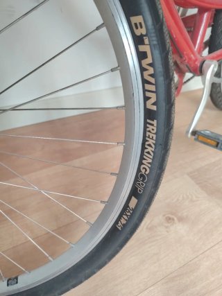 Bicicleta Roja con Cesta