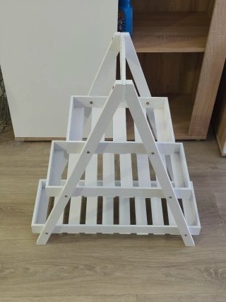 Estantería Escalera jardinera Madera Blanca