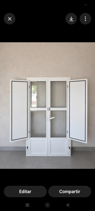 Ventana aluminio con cristales