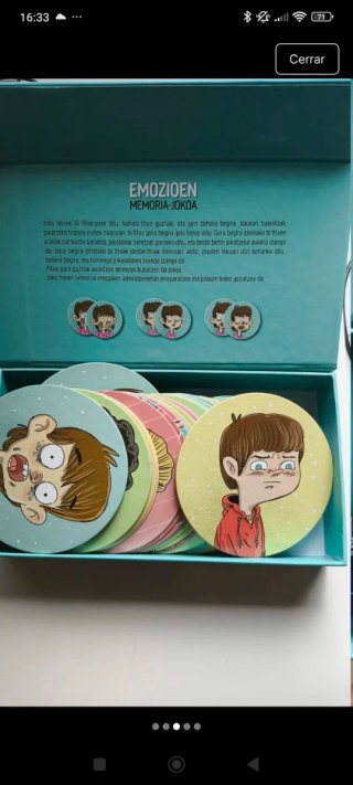 Juego de memori sentimientos /Emozioak
