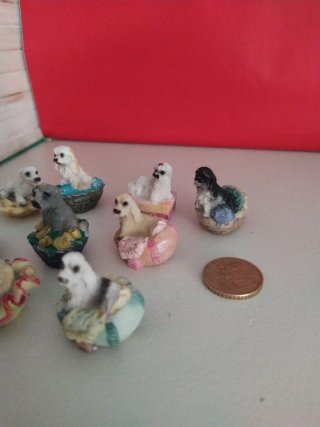 Lote 9 Figuras Perritos Miniatura