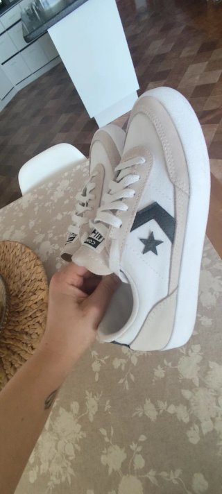 Converse Talla 37.5 Beige/Blanco