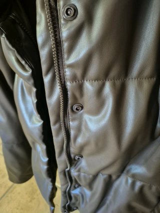 Chaqueta acolchada efecto piel