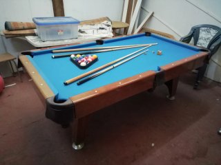 Mesa de billar americano madera + accesorios