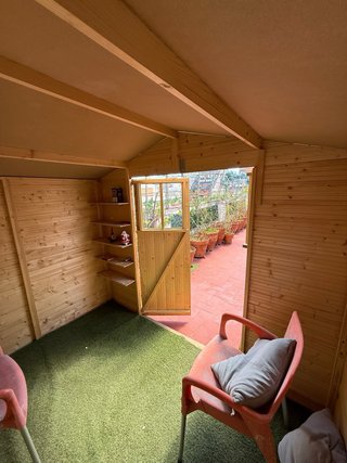 Caseta de madera para jardín