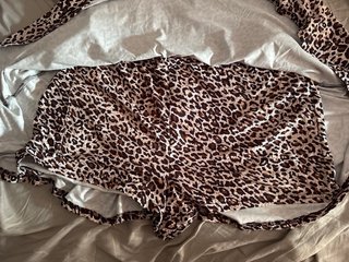 Vestido animal print beige y marrón