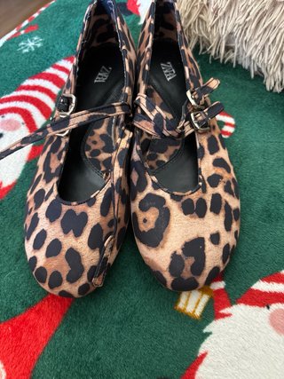 Zapatos Zara Bailarina Estampado Leopardo