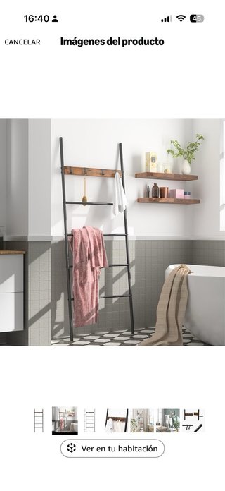 Escalera Perchero HOOBRO Metal y Madera