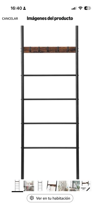 Escalera Perchero HOOBRO Metal y Madera