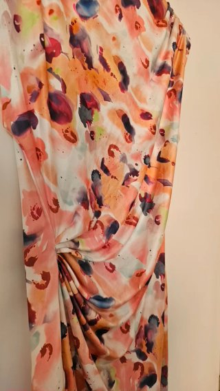 Vestido elegante estampado multicolor