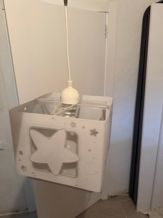 Lámpara infantil colgante luna y estrellas