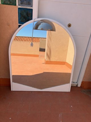 Espejo de baño blanco con luz