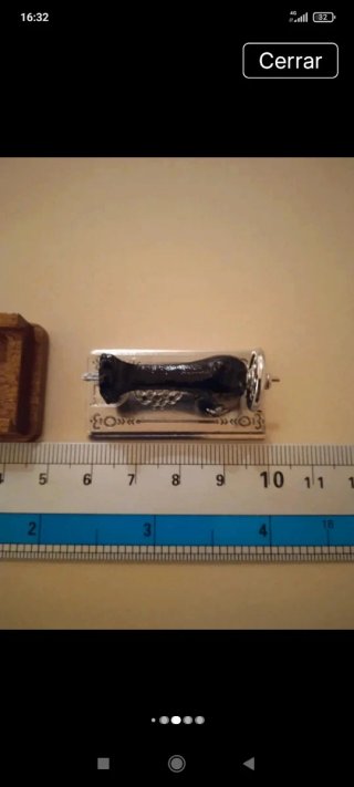 Réplica Máquina Coser Miniatura Madera