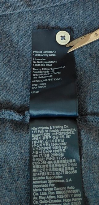 Polo Tommy Hilfiger Azul Jaspeado XXL Slim Fit