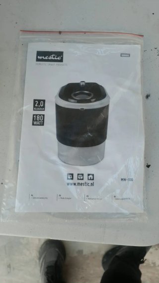 Lavadora portátil camping 2kg 180w.