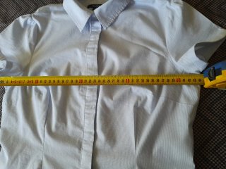Camisa entallada Kiabi azul mil rayas Talla S