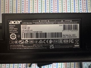 Monitor Acer Negro