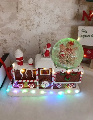 Treno di Natale con Luci e Musica