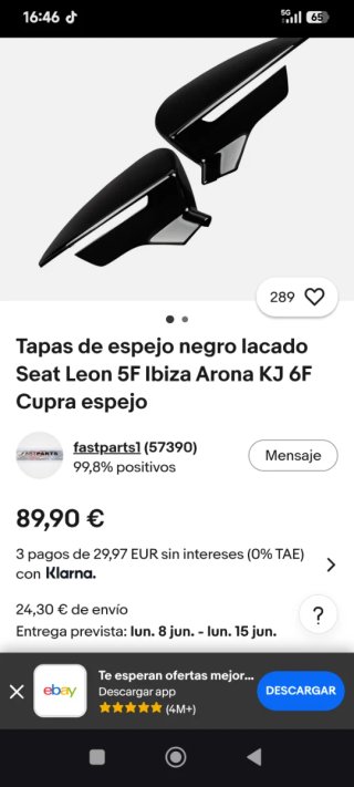 Carcasa Espejo SEAT (Izquierda/Derecha)