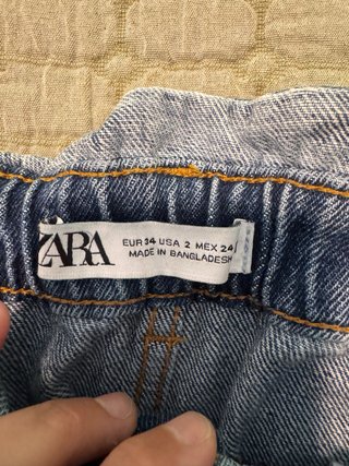 Bermuda Zara Paperbag Azul