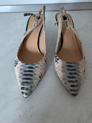 Som-Mits Sandalias Slingback Piel Serpiente