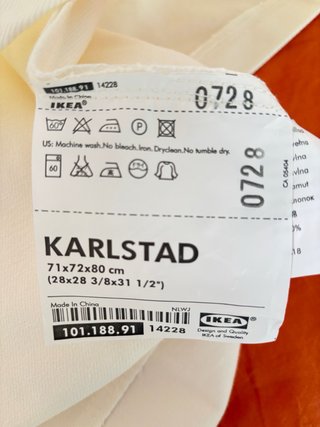 2 sets de fundas blancas de sillón Ikea Karlstad
