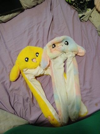 2 Gorros Peluche Orejas Movibles