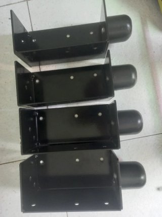 Set 4 Piedi Neri per Letto/Divano