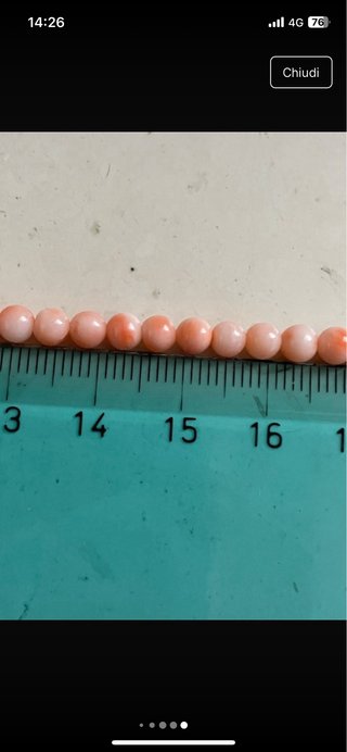 Collana corallo natural cuore argento placcato oro