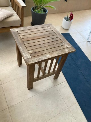 Conjunto Sofá y Sillón Exterior Madera