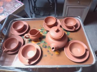 Juego de té terracota