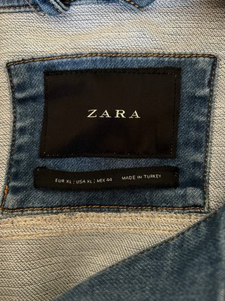 Cazadora Denim Hombre Zara Azul