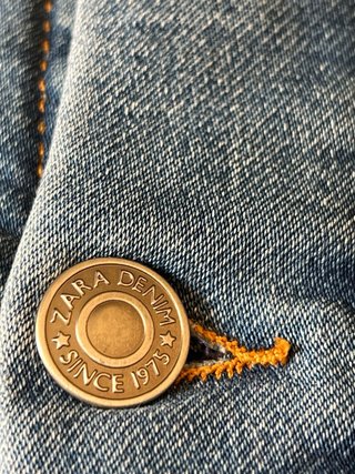Cazadora Denim Hombre Zara Azul